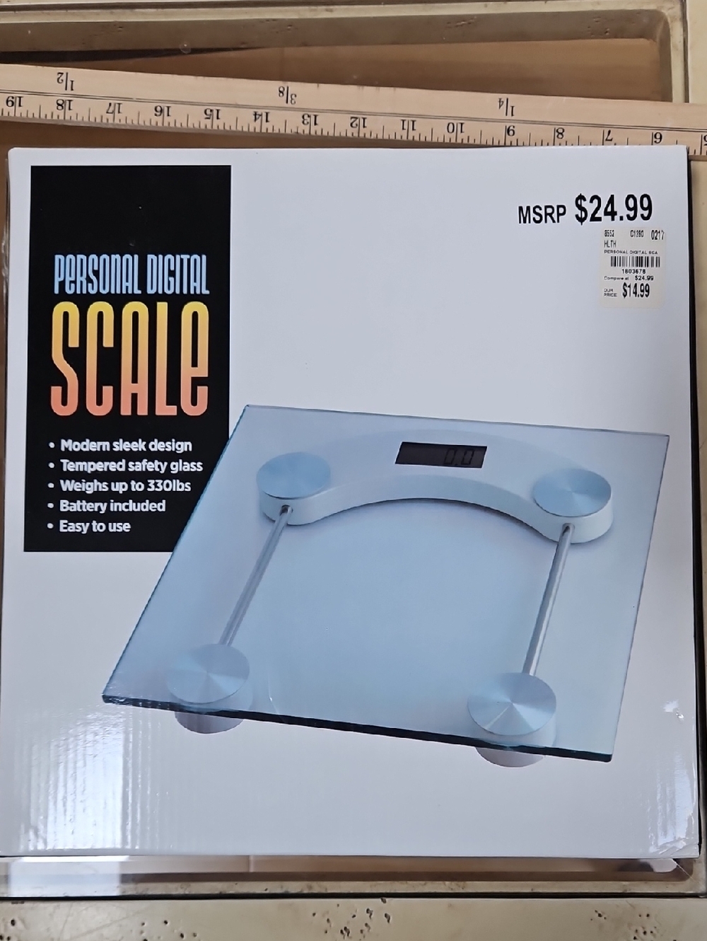 Personal Digital Glass Scale - Clear/Chrome